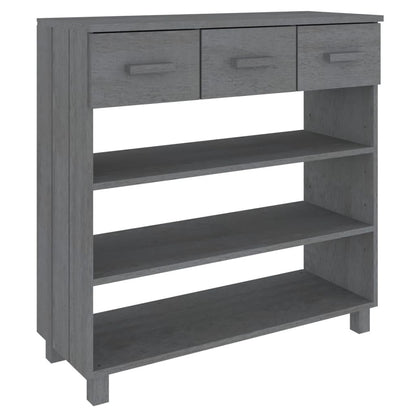 Console Table HAMAR Dark Gray 35.4"x13.8"x35.4" Solid Wood Pine image 2