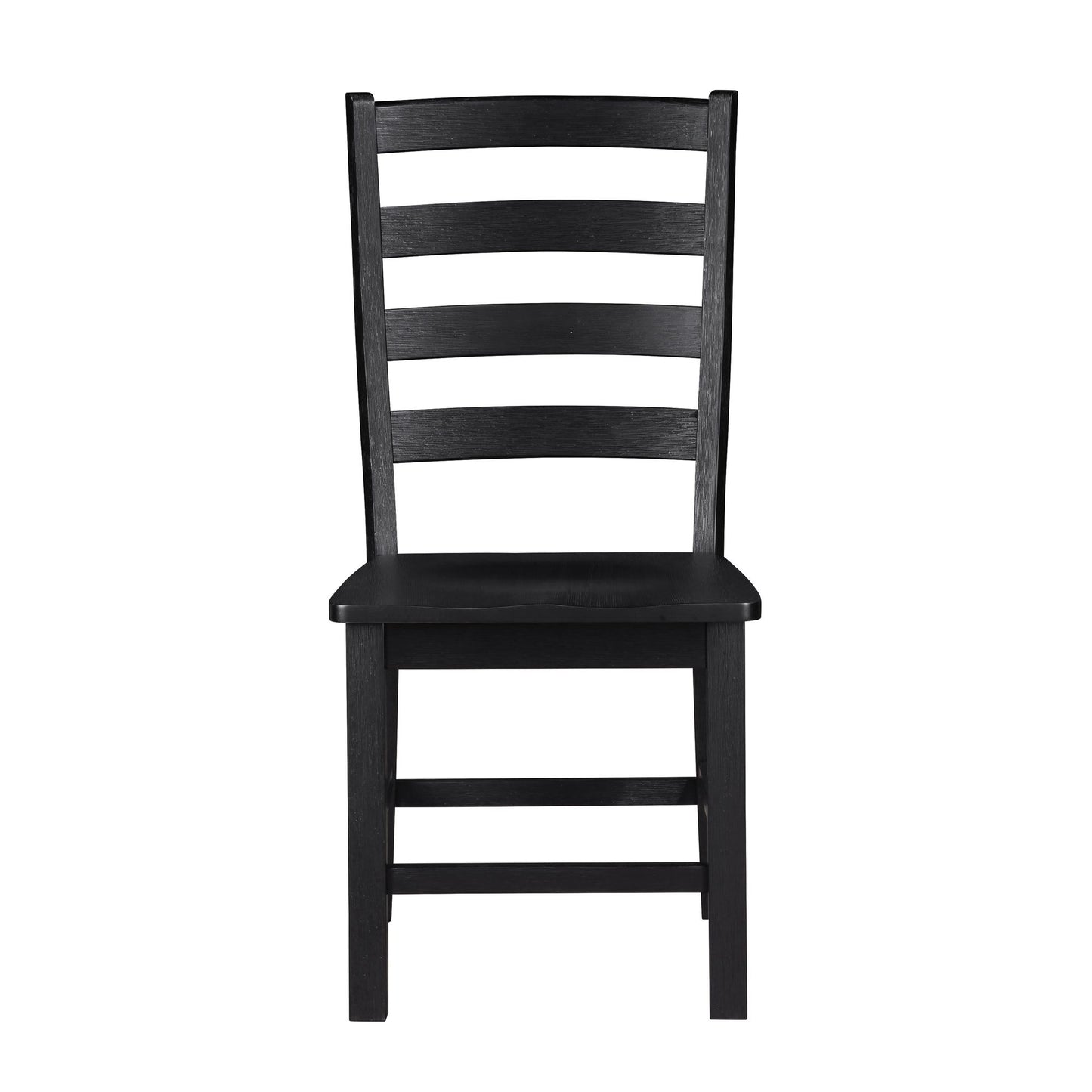 Contemporary Black Finish Side Chairs Set of 2 Dining Wooden Kitchen Dining Furniture Casual Style image 4
