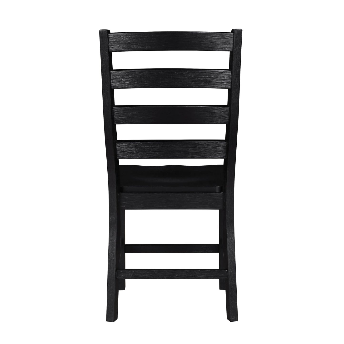 Contemporary Black Finish Side Chairs Set of 2 Dining Wooden Kitchen Dining Furniture Casual Style image 6
