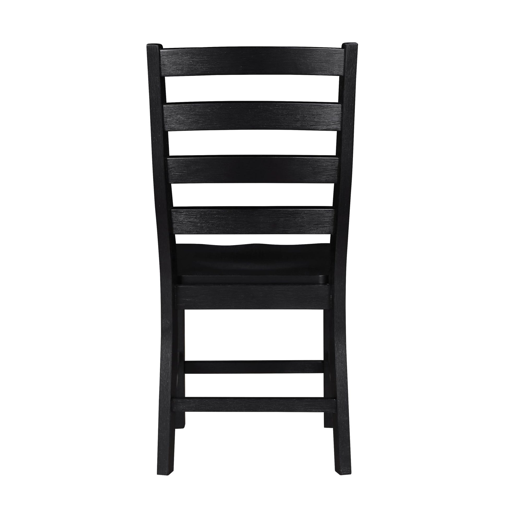 Contemporary Black Finish Side Chairs Set of 2 Dining Wooden Kitchen Dining Furniture Casual Style image 6