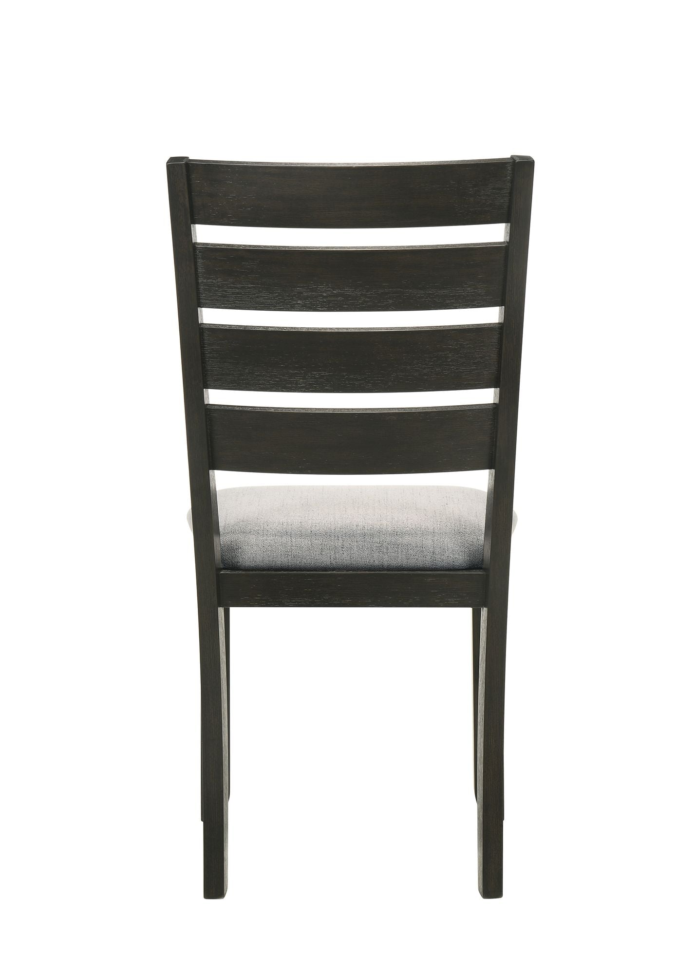 Contemporary Dining Chairs Set of 2 Wheat Charcoal Finish Solid Wood Fabric Cushion Side Chairs Kitchen Dining Room Furn image 2