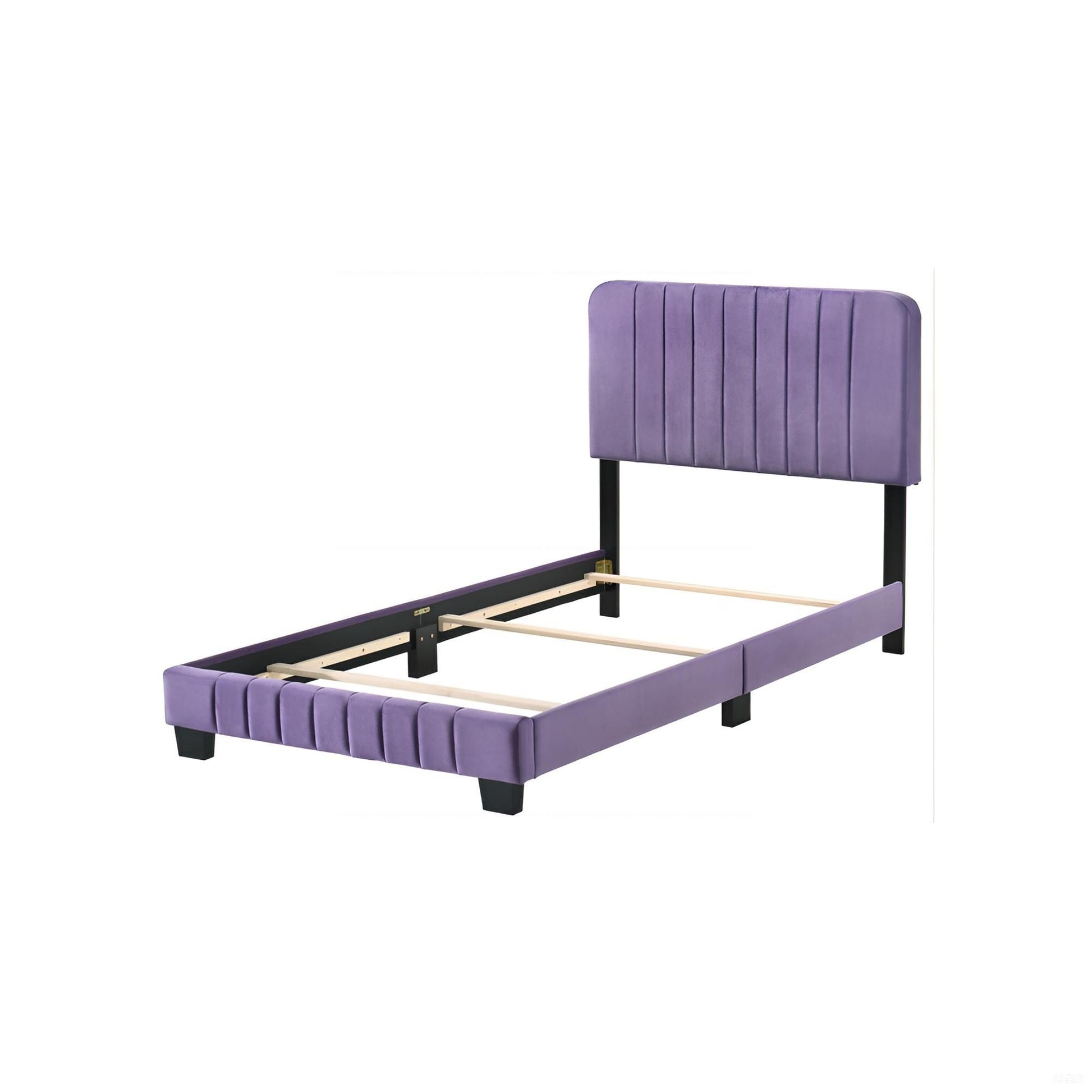 Contemporary Twin Bed In Vibrant Purple image 2