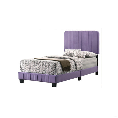 Contemporary Twin Bed In Vibrant Purple image 3