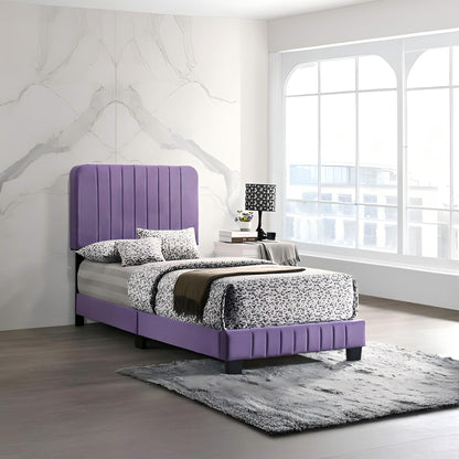 Contemporary Twin Bed In Vibrant Purple image 1