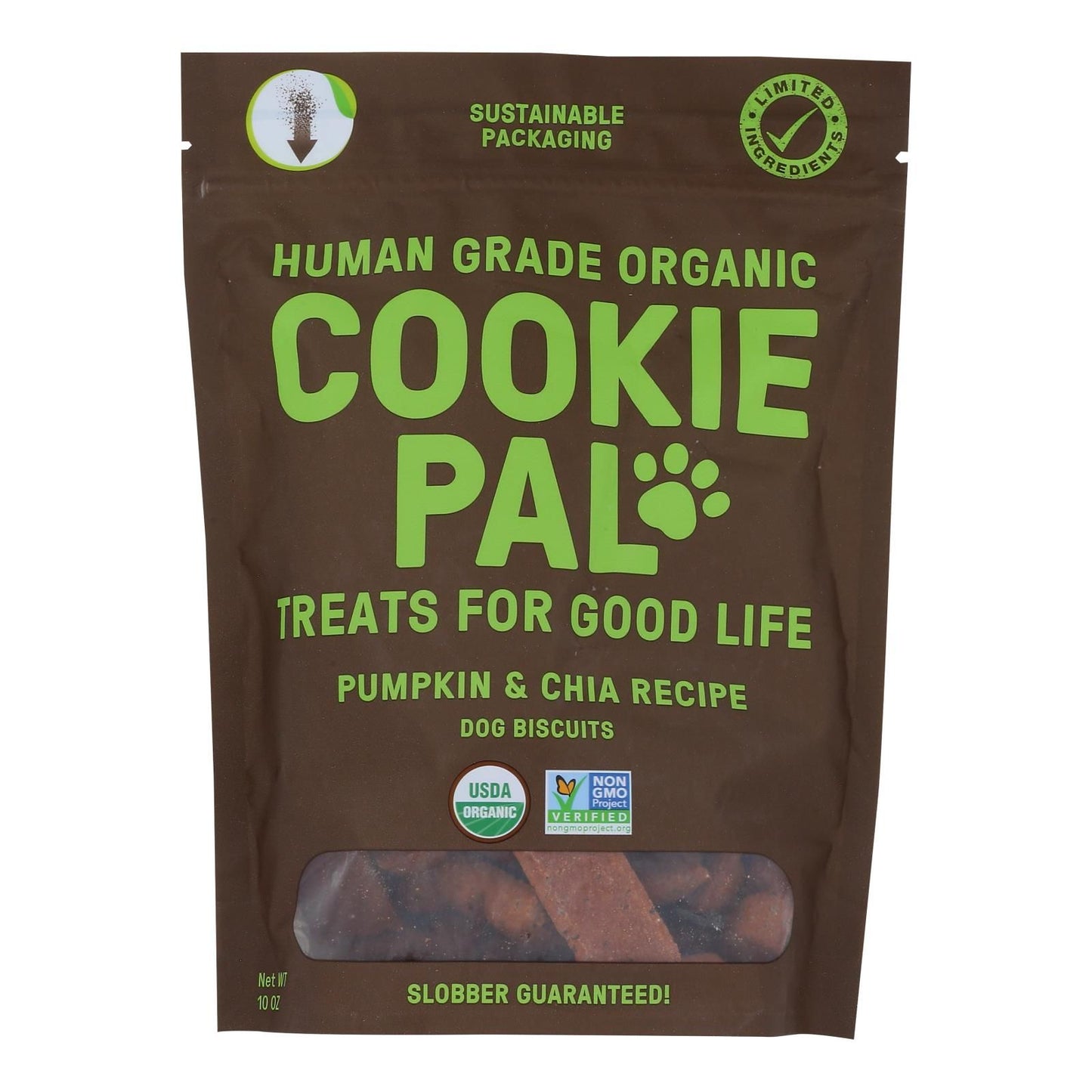 Cookie Pal - Dog Treat Pmpkm Chia - Case Of 4-10 Oz image 1