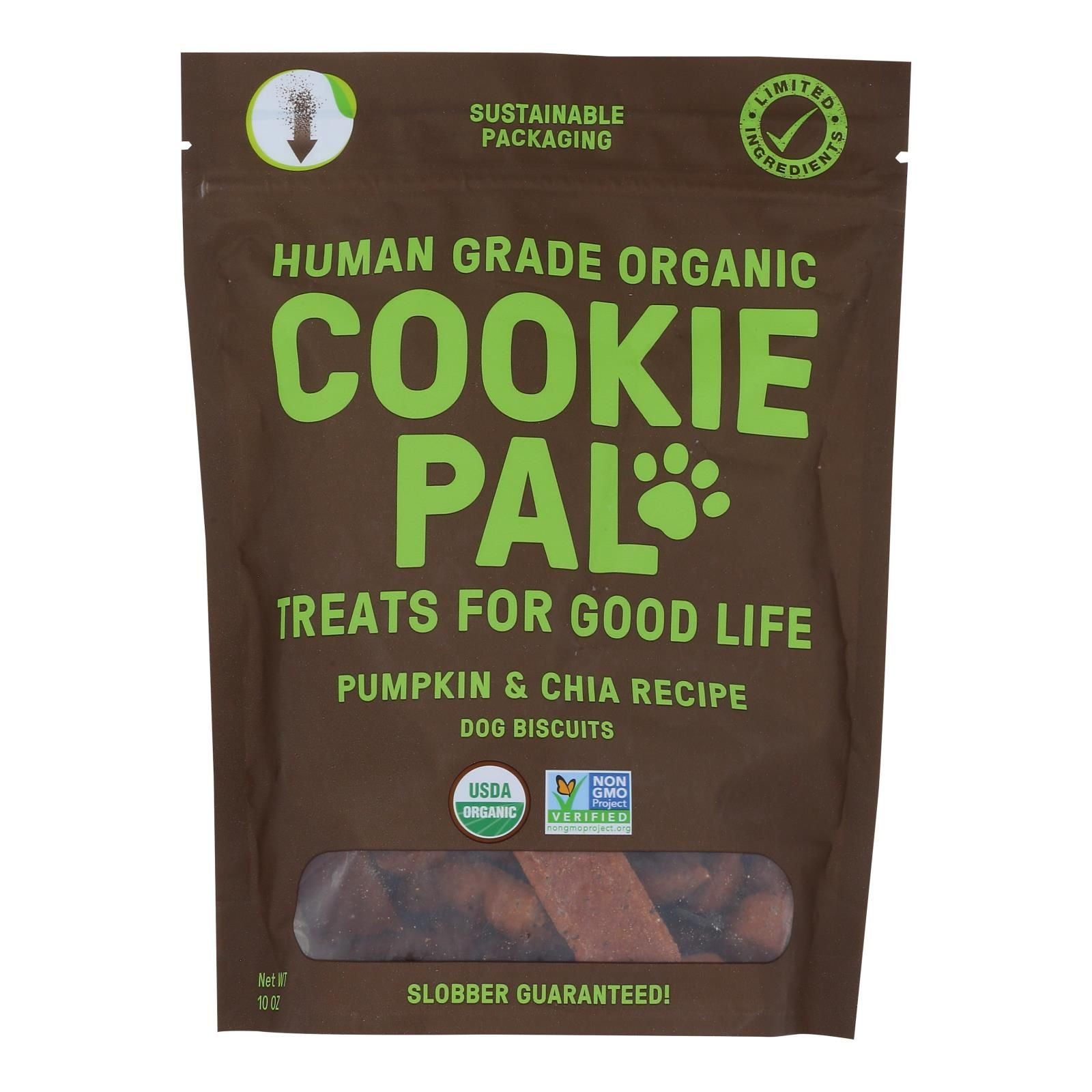 Cookie Pal - Dog Treat Pmpkm Chia - Case Of 4-10 Oz image 1