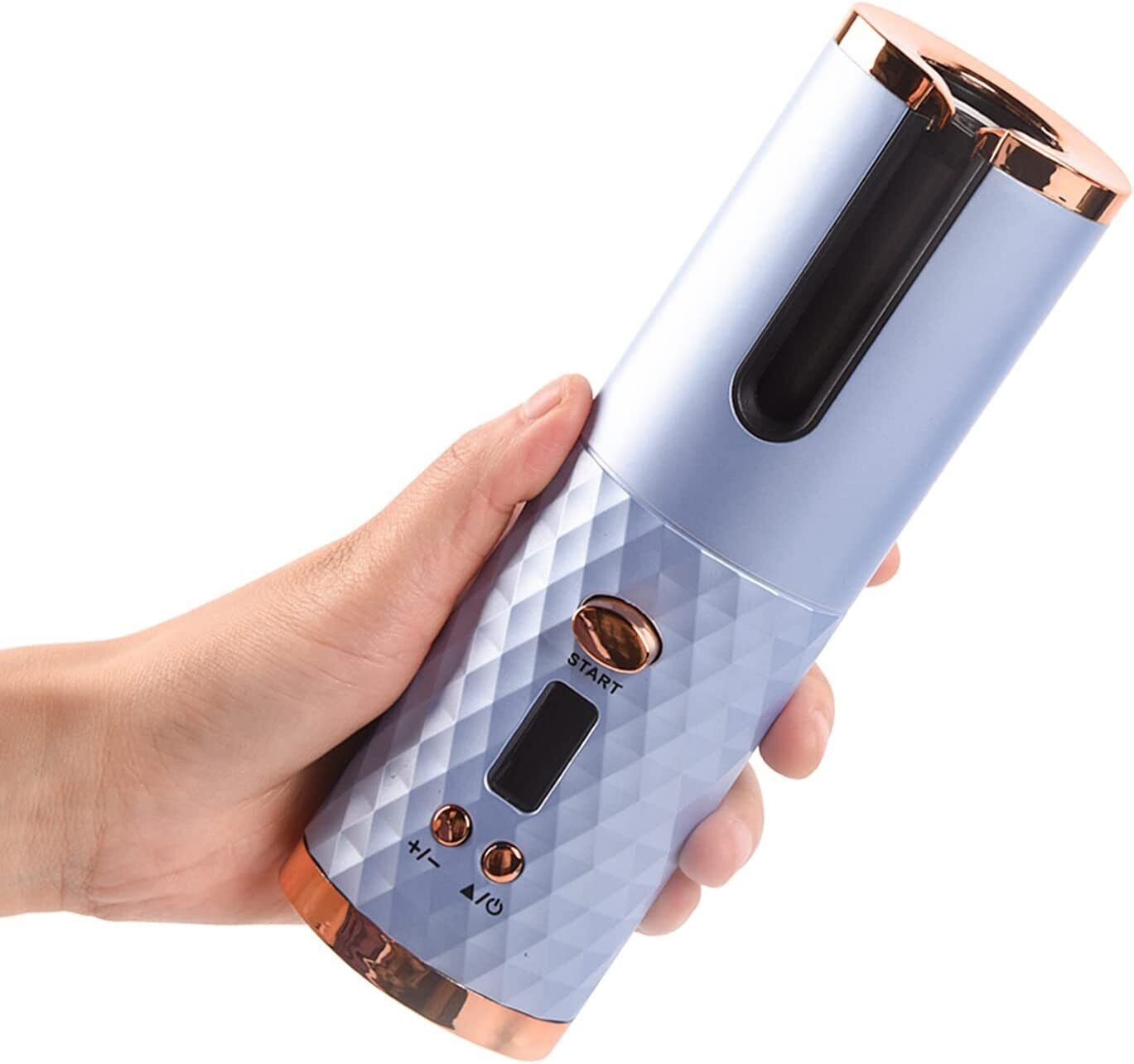 Cordless Auto Rotating Hair Curler Hair Waver Curling Iron Styling Tool Purple image 2