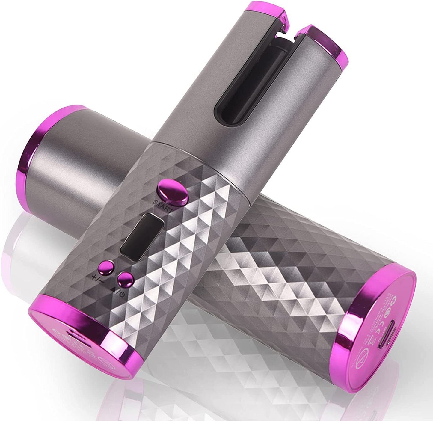Cordless Auto Rotating Hair Curler Hair Waver Curling Iron Styling Tool Purple image 8