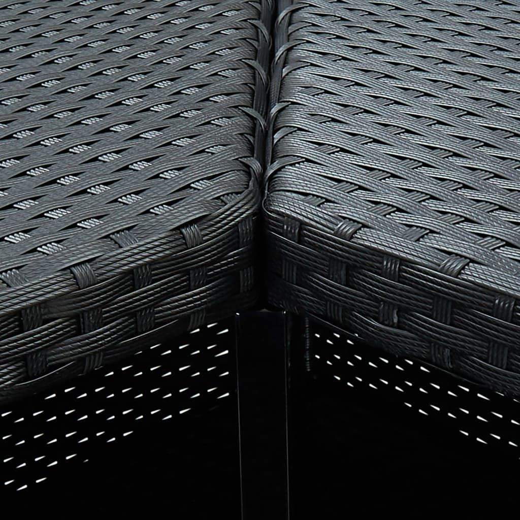 Corner Bar Table Black 39.4"x19.7"x41.3" Poly Rattan image 5