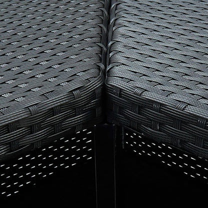 Corner Bar Table Black 39.4"x19.7"x41.3" Poly Rattan image 5