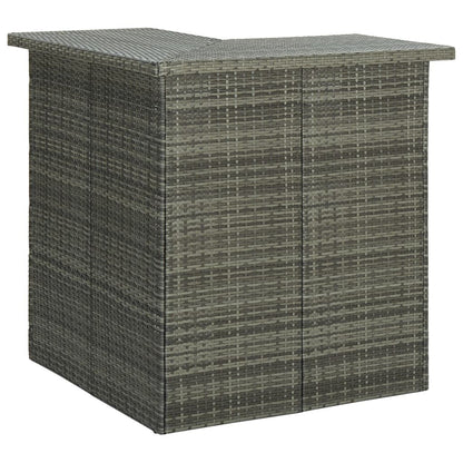 Corner Bar Table Gray 39.4"x19.7"x41.3" Poly Rattan image 1