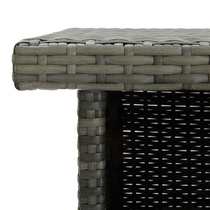 Corner Bar Table Gray 39.4"x19.7"x41.3" Poly Rattan image 6