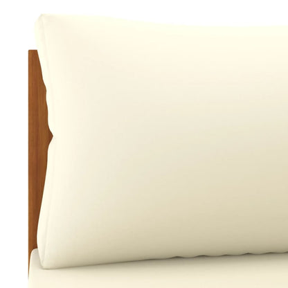 Corner Sofas 2 pcs with Cream White Cushions Solid Acacia Wood image 7