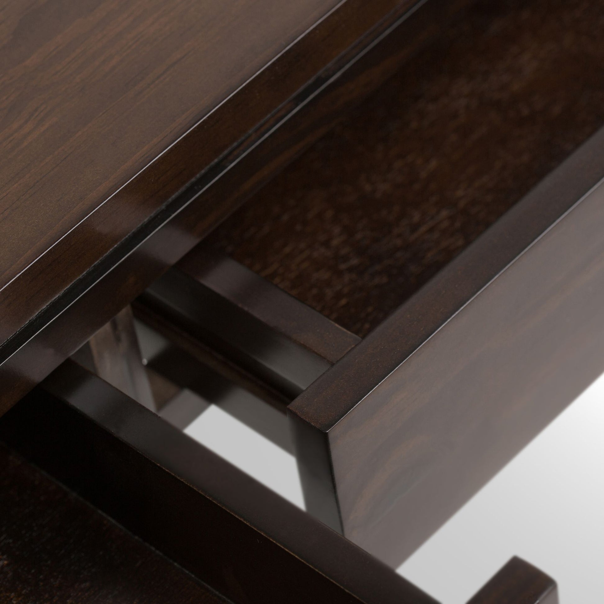 Cosmopolitan 38 inch Wide Solid Wood Console Sofa Table in Mahogany Brown image 2