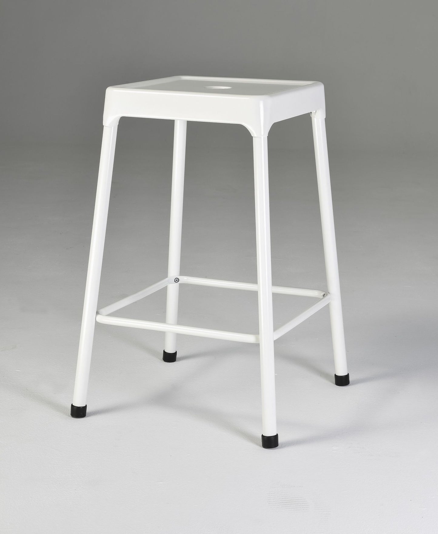 Counter Stool Metal White Powder Coating, Set of 2 image 4