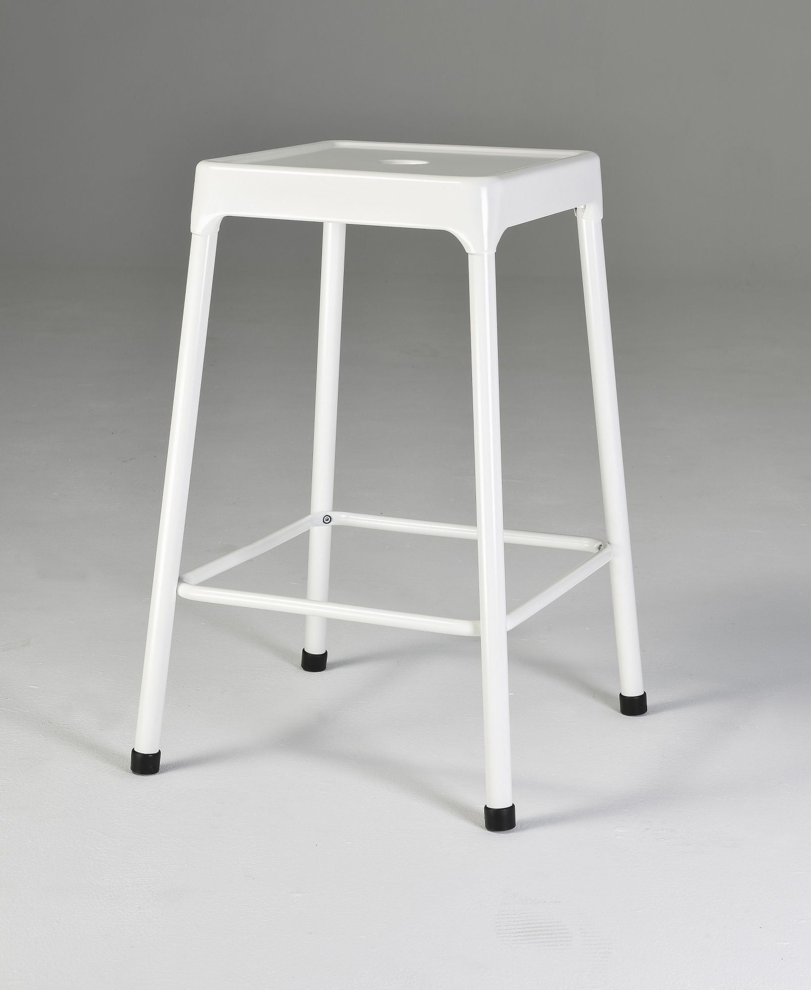 Counter Stool Metal White Powder Coating, Set of 2 image 4