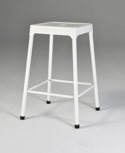 Counter Stool Metal White Powder Coating, Set of 2 image 4