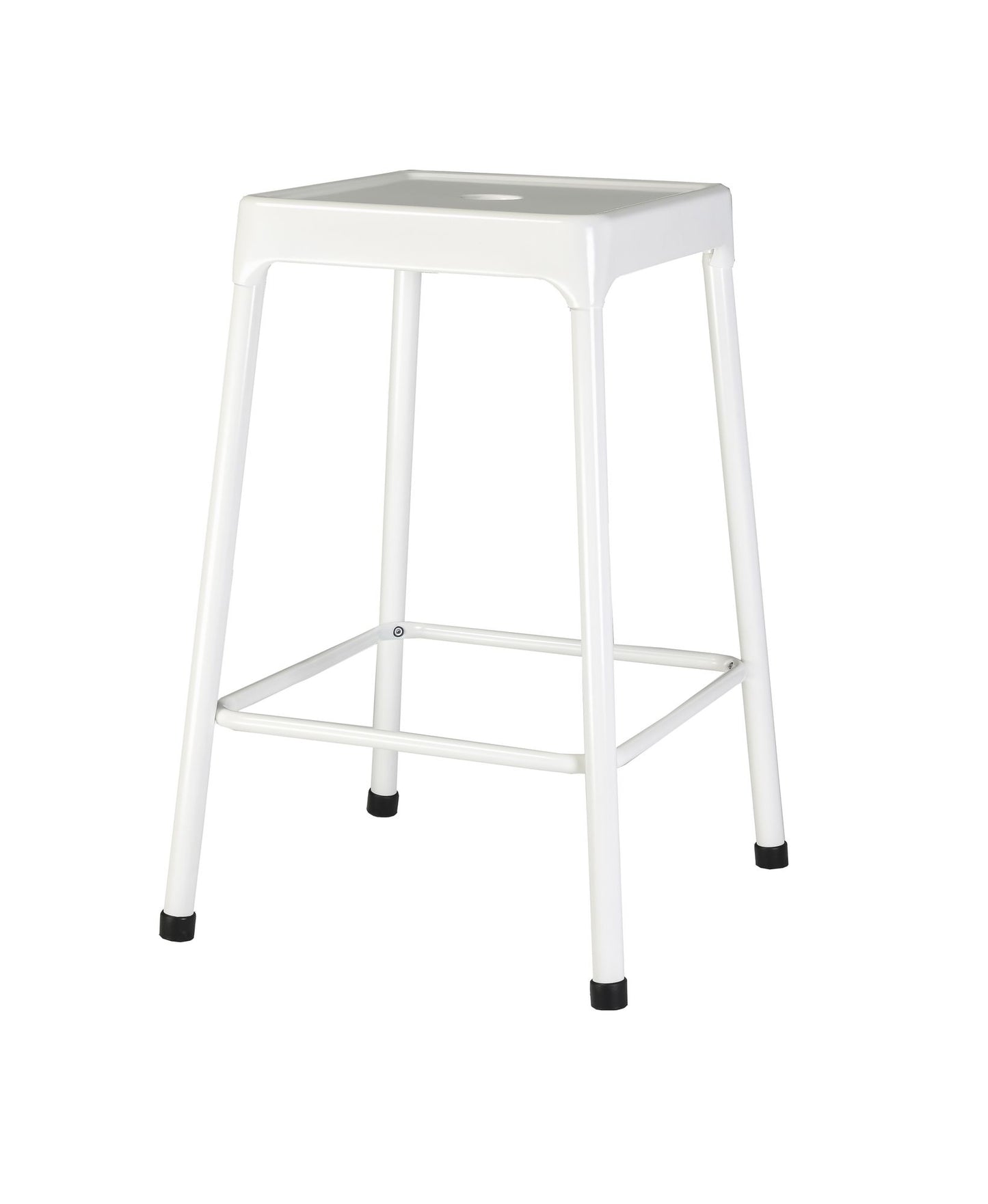 Counter Stool Metal White Powder Coating, Set of 2 image 3