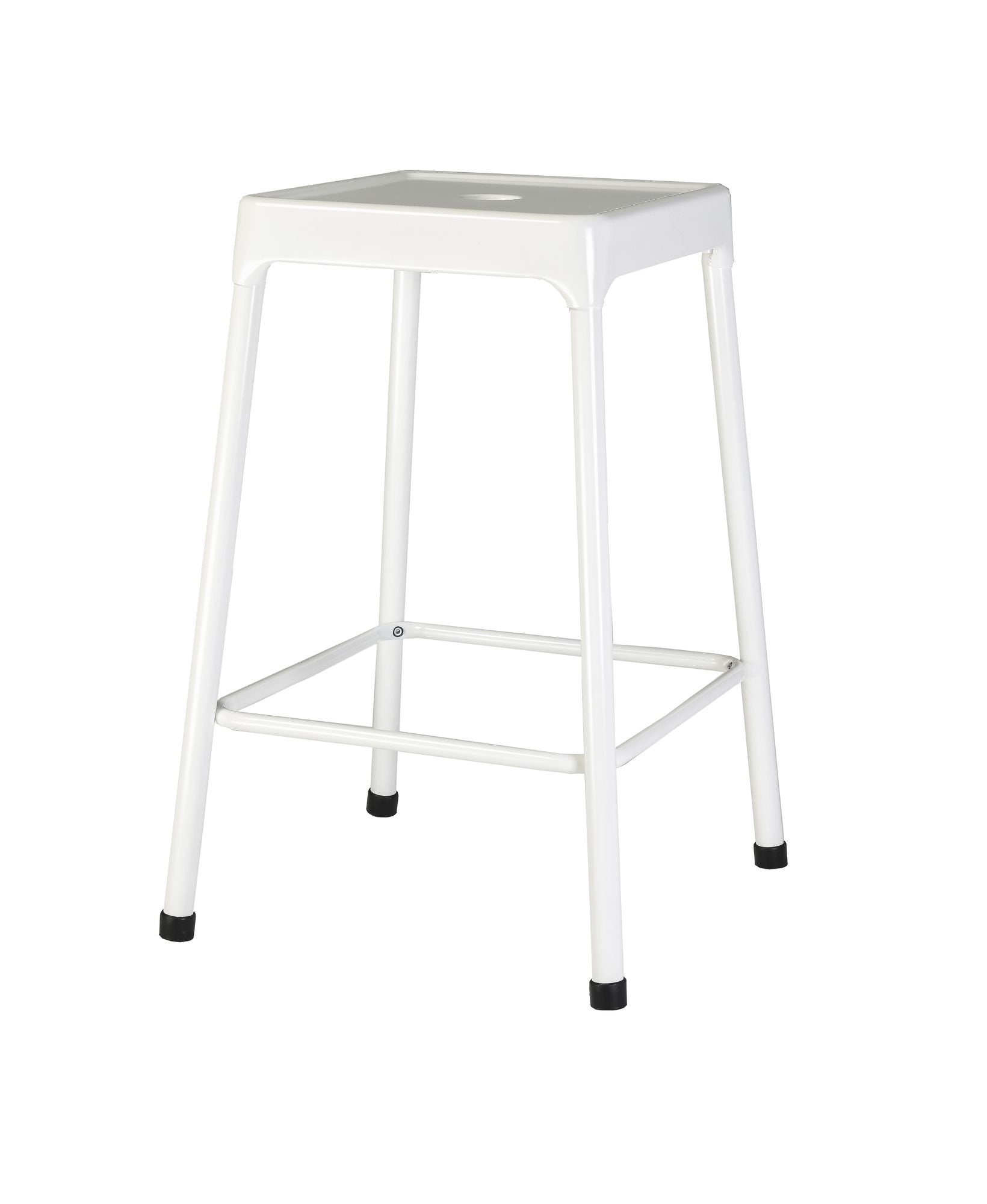 Counter Stool Metal White Powder Coating, Set of 2 image 3