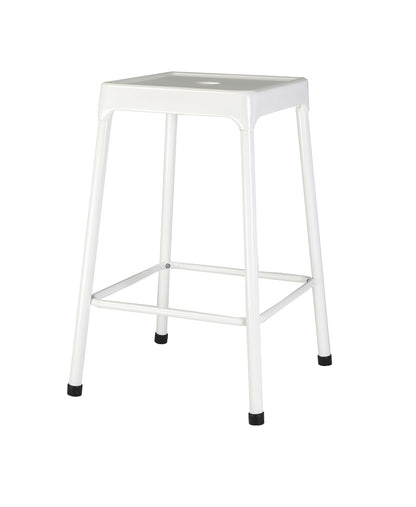 Counter Stool Metal White Powder Coating, Set of 2 image 3