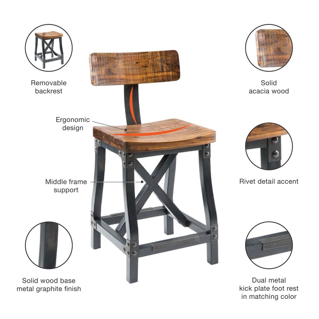 Counter Stool with Back image 5