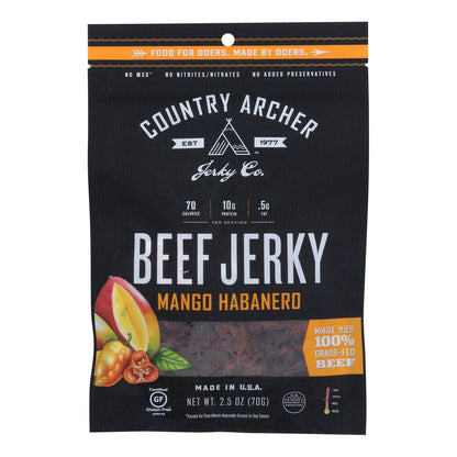 Country Archer - Jerky Beef Mango Habanero - Case Of 12-2.5 Oz image 1