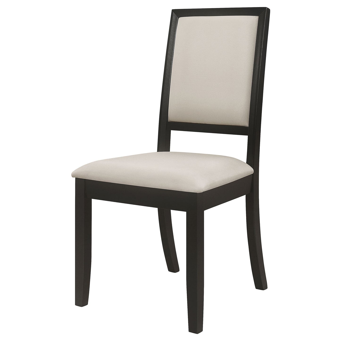 Cream and Black Upholstered Side Chairs (Set of 2) image 4