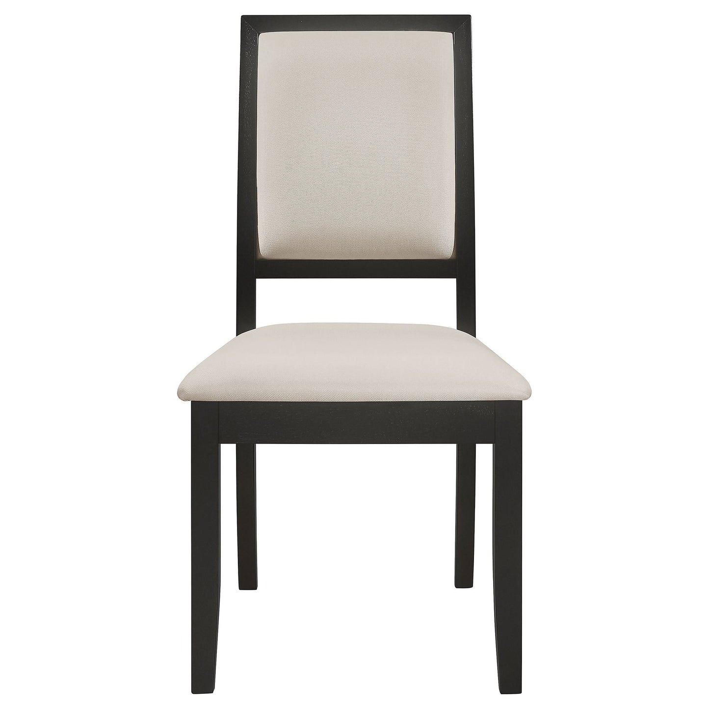 Cream and Black Upholstered Side Chairs (Set of 2) image 5