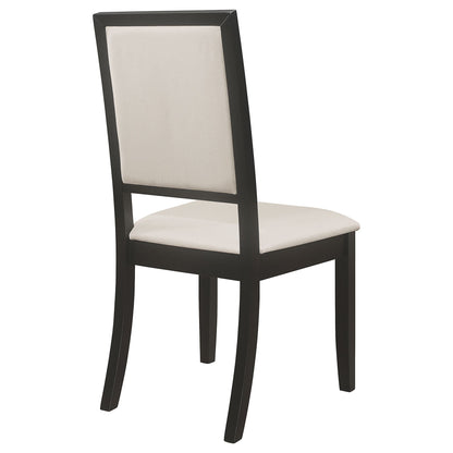 Cream and Black Upholstered Side Chairs (Set of 2) image 8