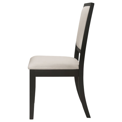 Cream and Black Upholstered Side Chairs (Set of 2) image 7