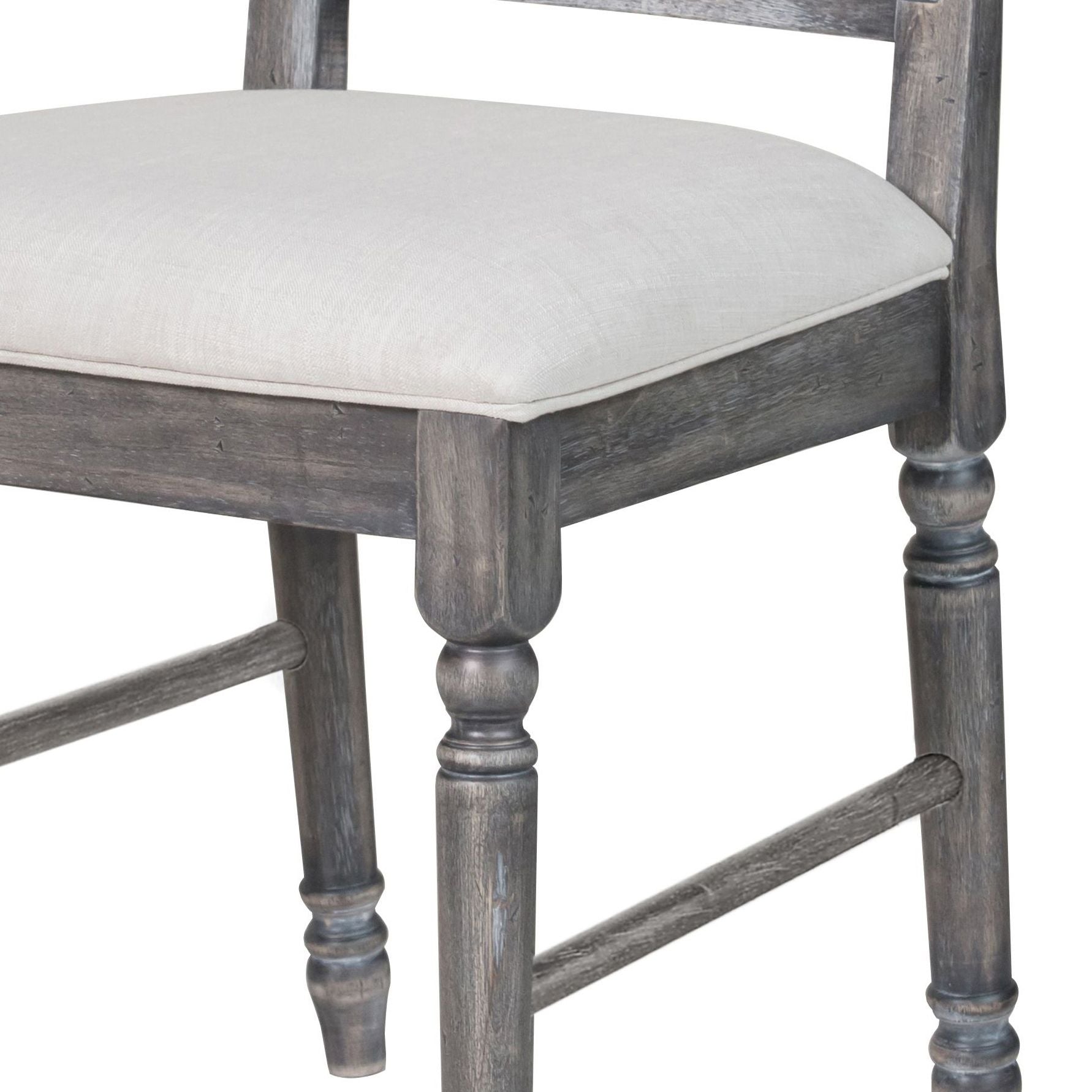Cream and Weathered Grey Open Back Side Chairs (Set of 2) image 5