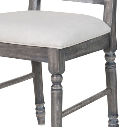 Cream and Weathered Grey Open Back Side Chairs (Set of 2) image 5