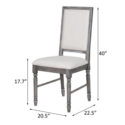 Cream and Weathered Grey Open Back Side Chairs (Set of 2) image 6