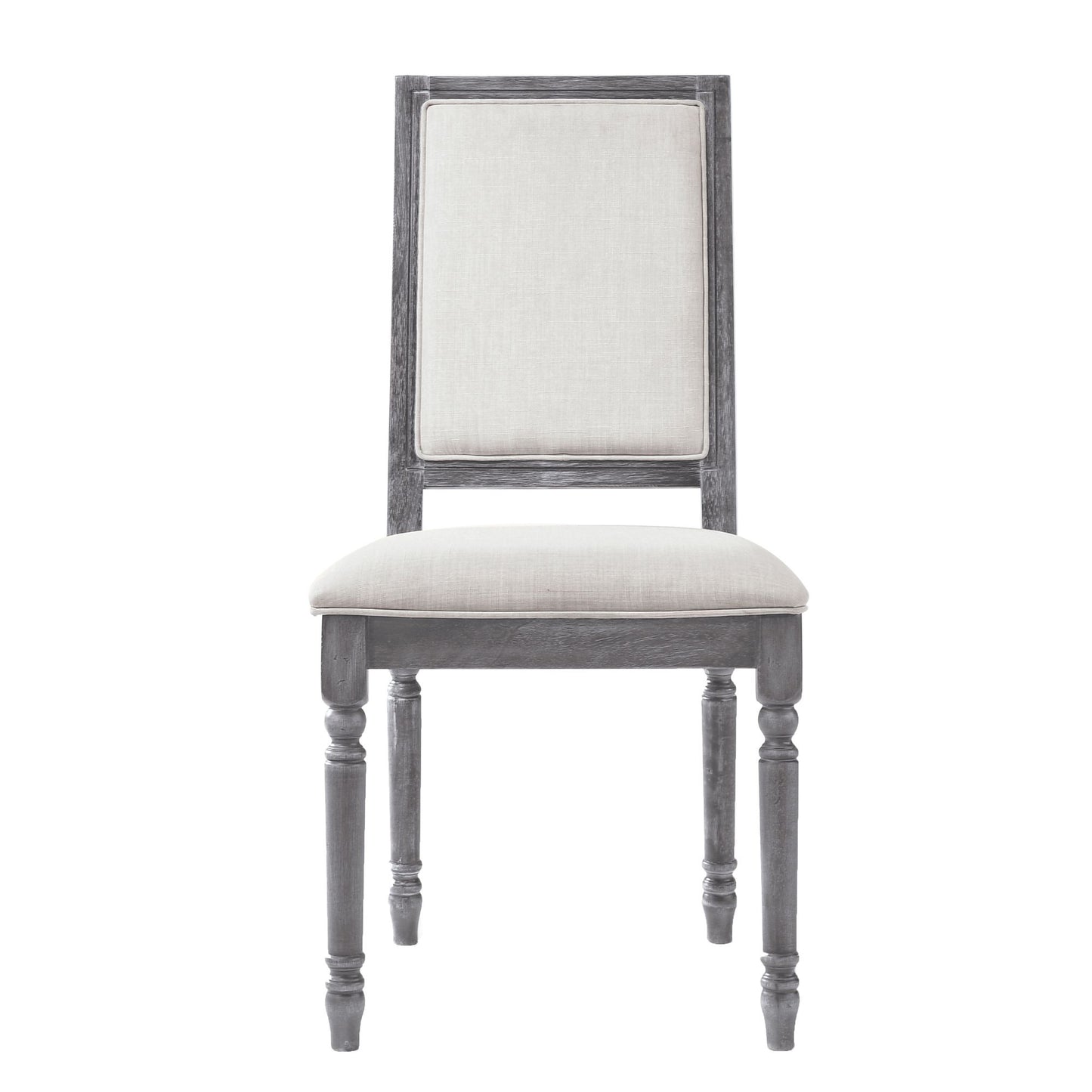 Cream and Weathered Grey Open Back Side Chairs (Set of 2) image 2