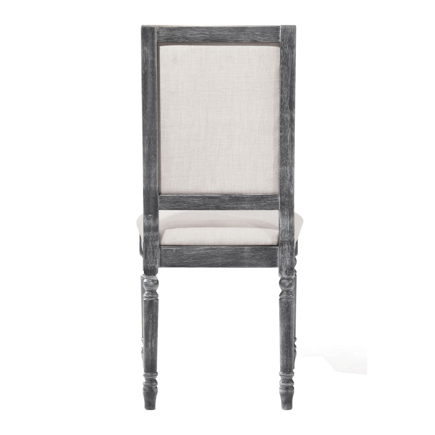 Cream and Weathered Grey Open Back Side Chairs (Set of 2) image 4