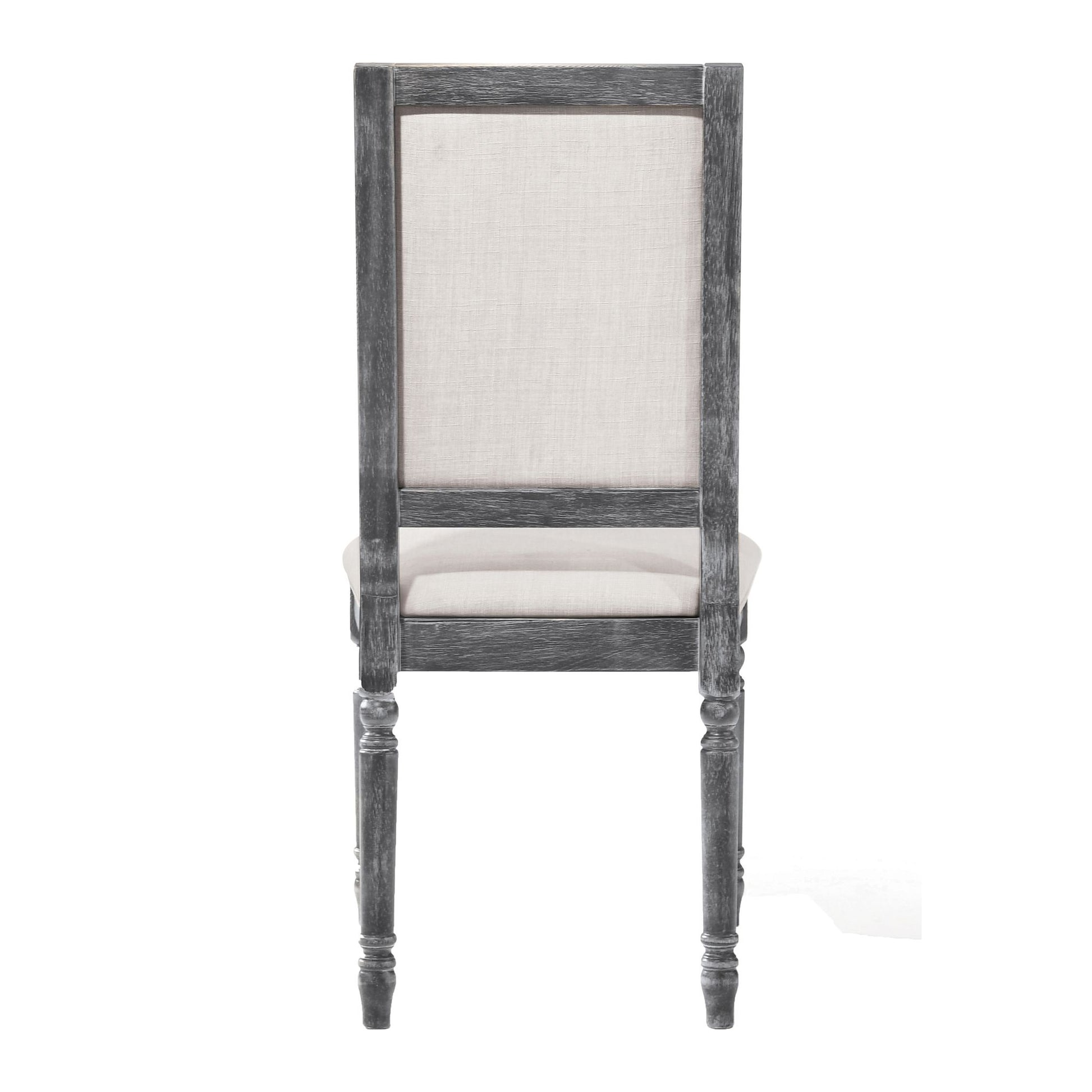 Cream and Weathered Grey Open Back Side Chairs (Set of 2) image 4