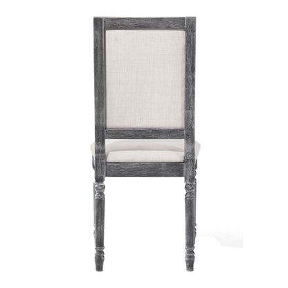 Cream and Weathered Grey Open Back Side Chairs (Set of 2) image 4