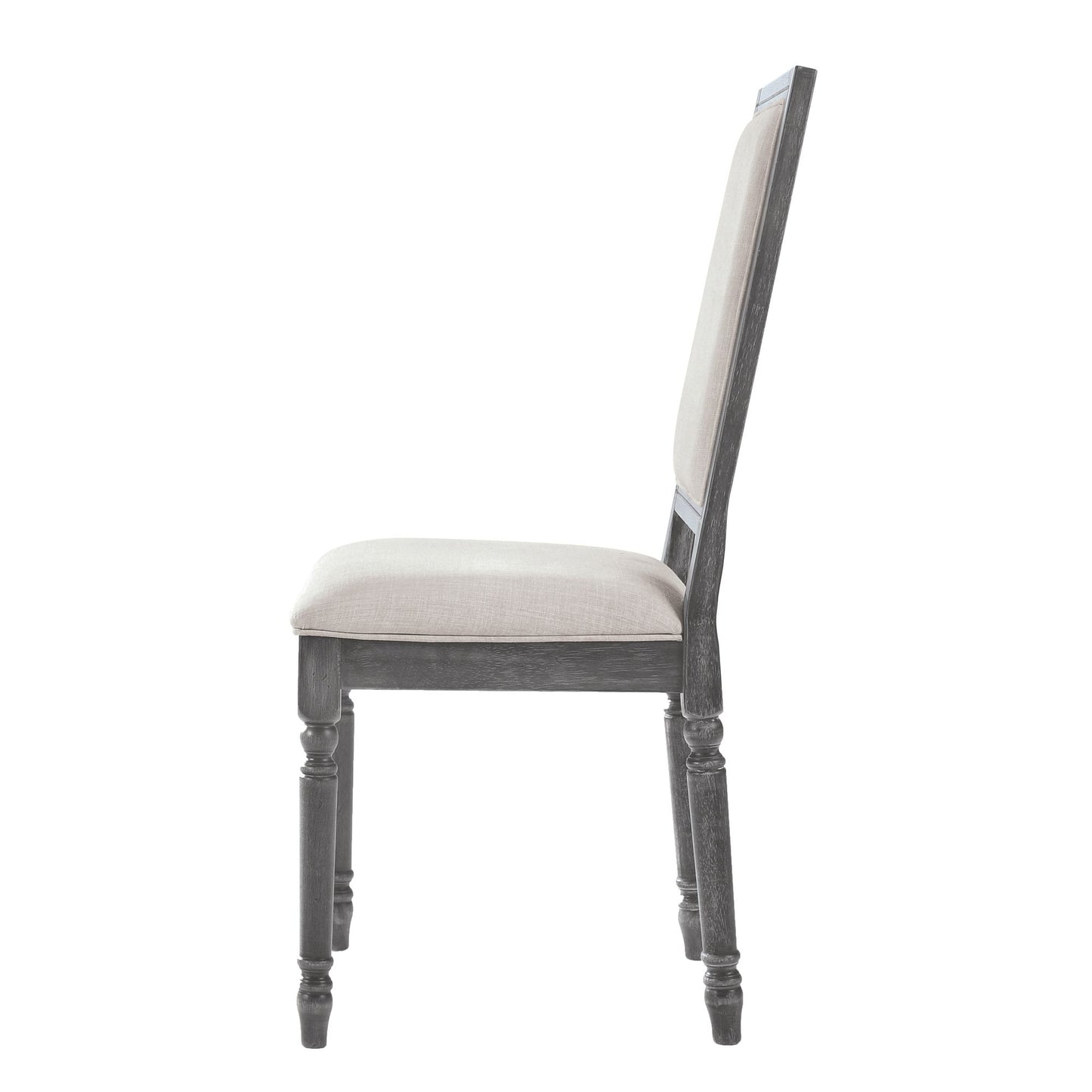Cream and Weathered Grey Open Back Side Chairs (Set of 2) image 3