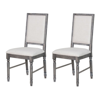 Cream and Weathered Grey Open Back Side Chairs (Set of 2) image 1
