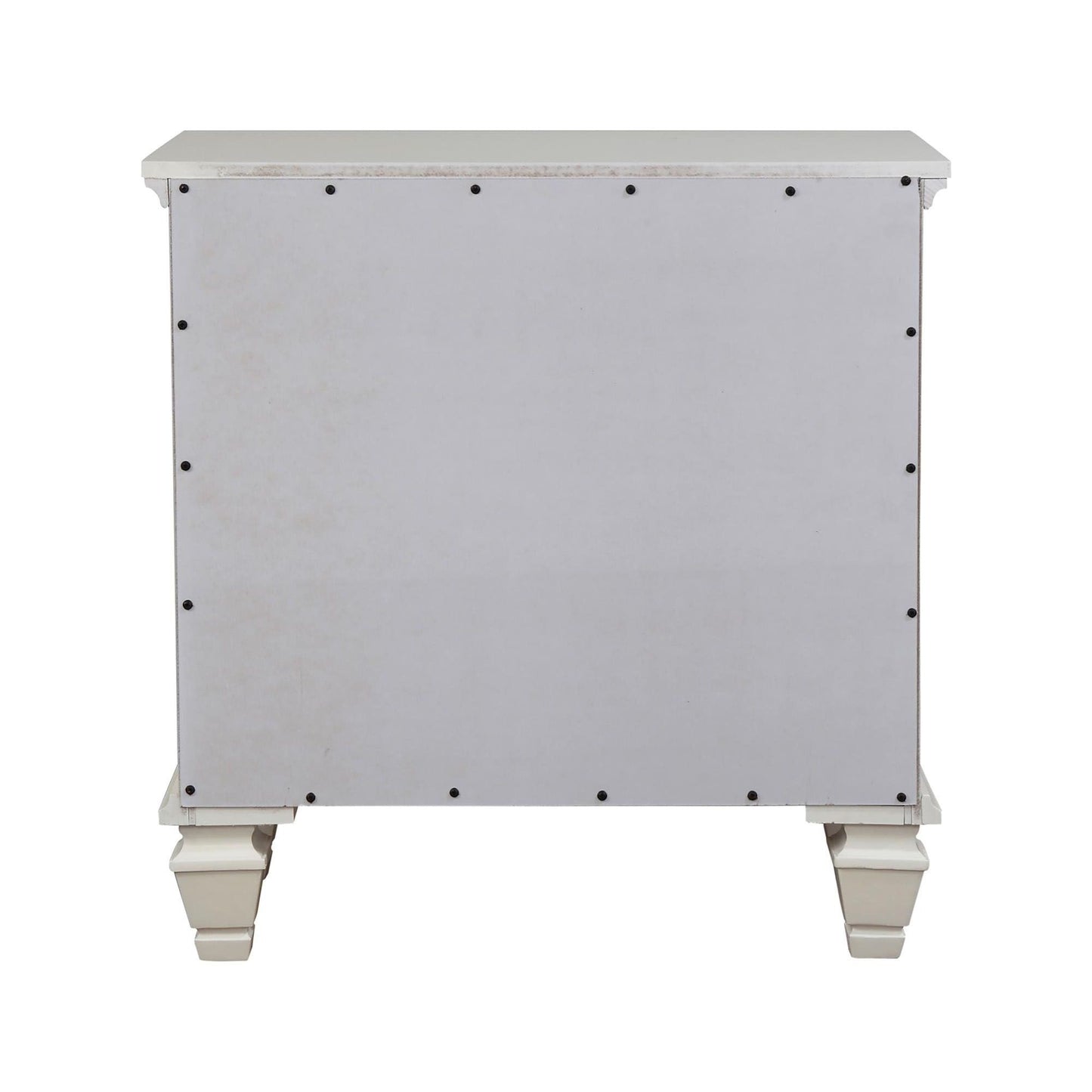 Cream White 3-drawer Nightstand with Pull Out Tray image 8