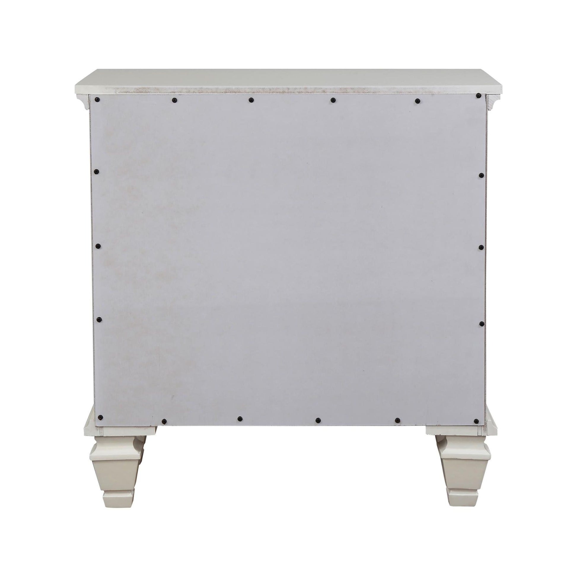 Cream White 3-drawer Nightstand with Pull Out Tray image 8