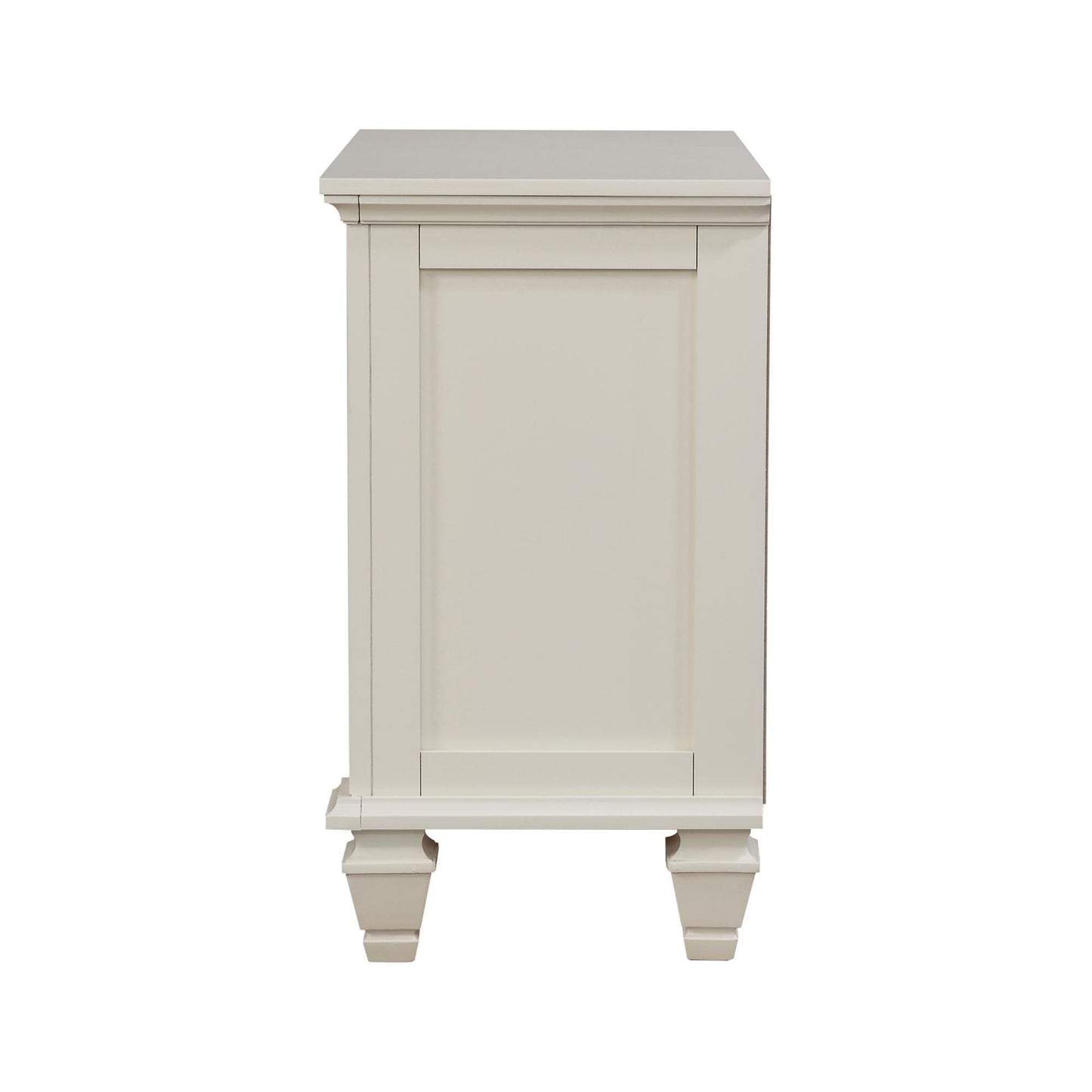 Cream White 3-drawer Nightstand with Pull Out Tray image 5
