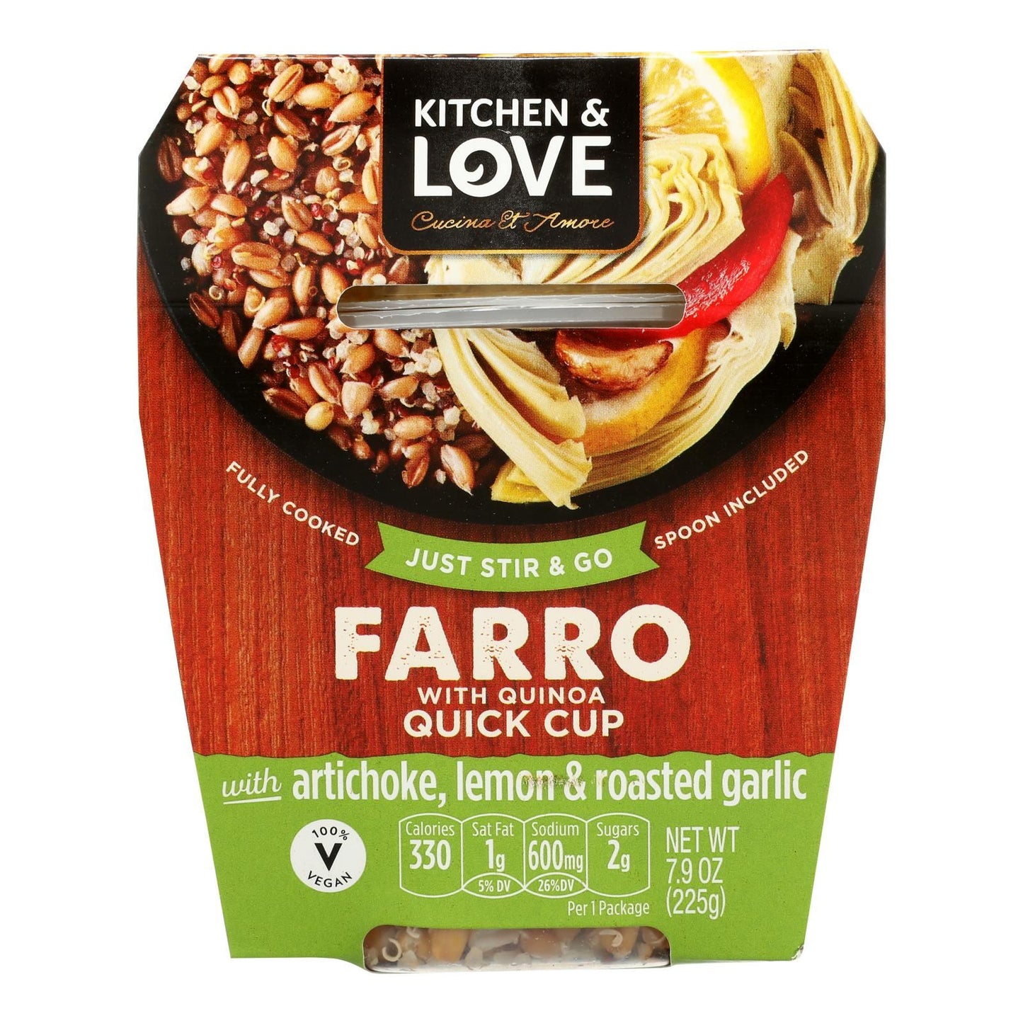 Cucina And Amore - Farro - Artichoke - Lemon - Garlic - Case Of 6 - 7.9 Oz image 1