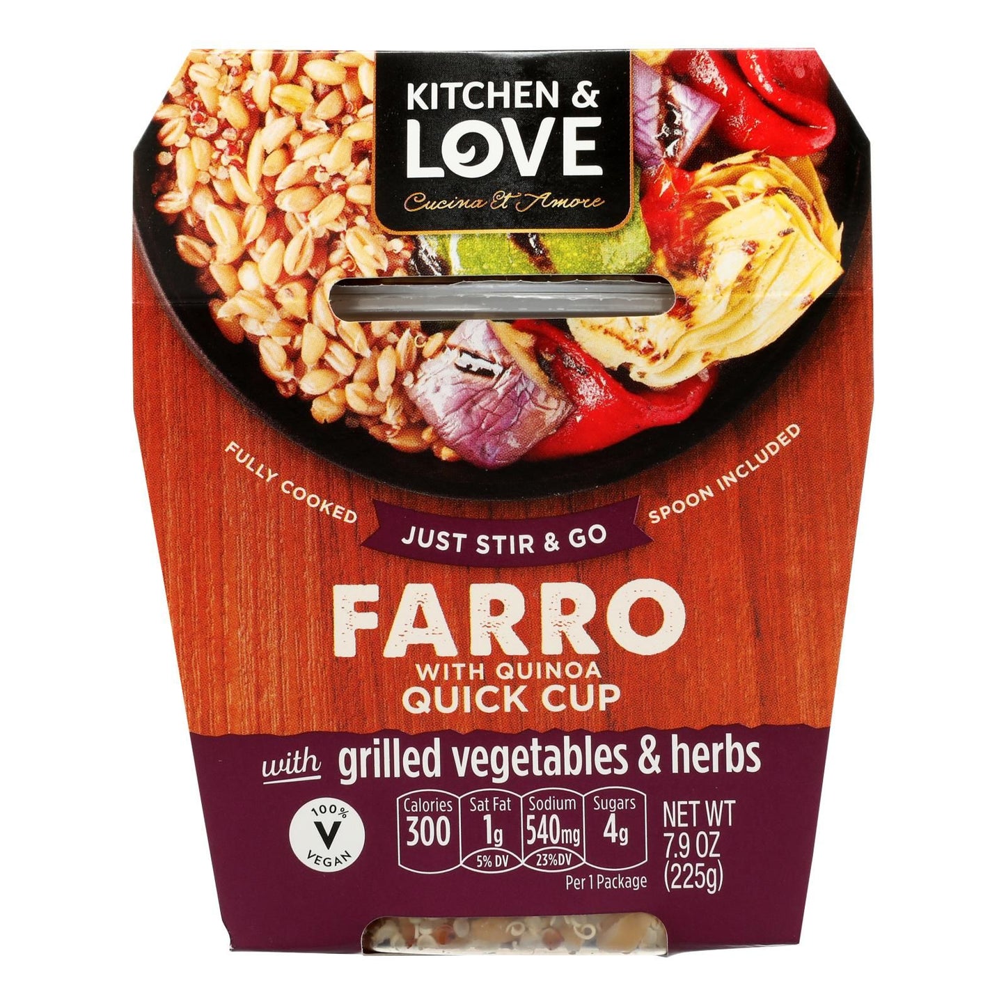 Cucina And Amore - Grilled Vegetables - Farro - Case Of 6 - 7.9 Oz image 1
