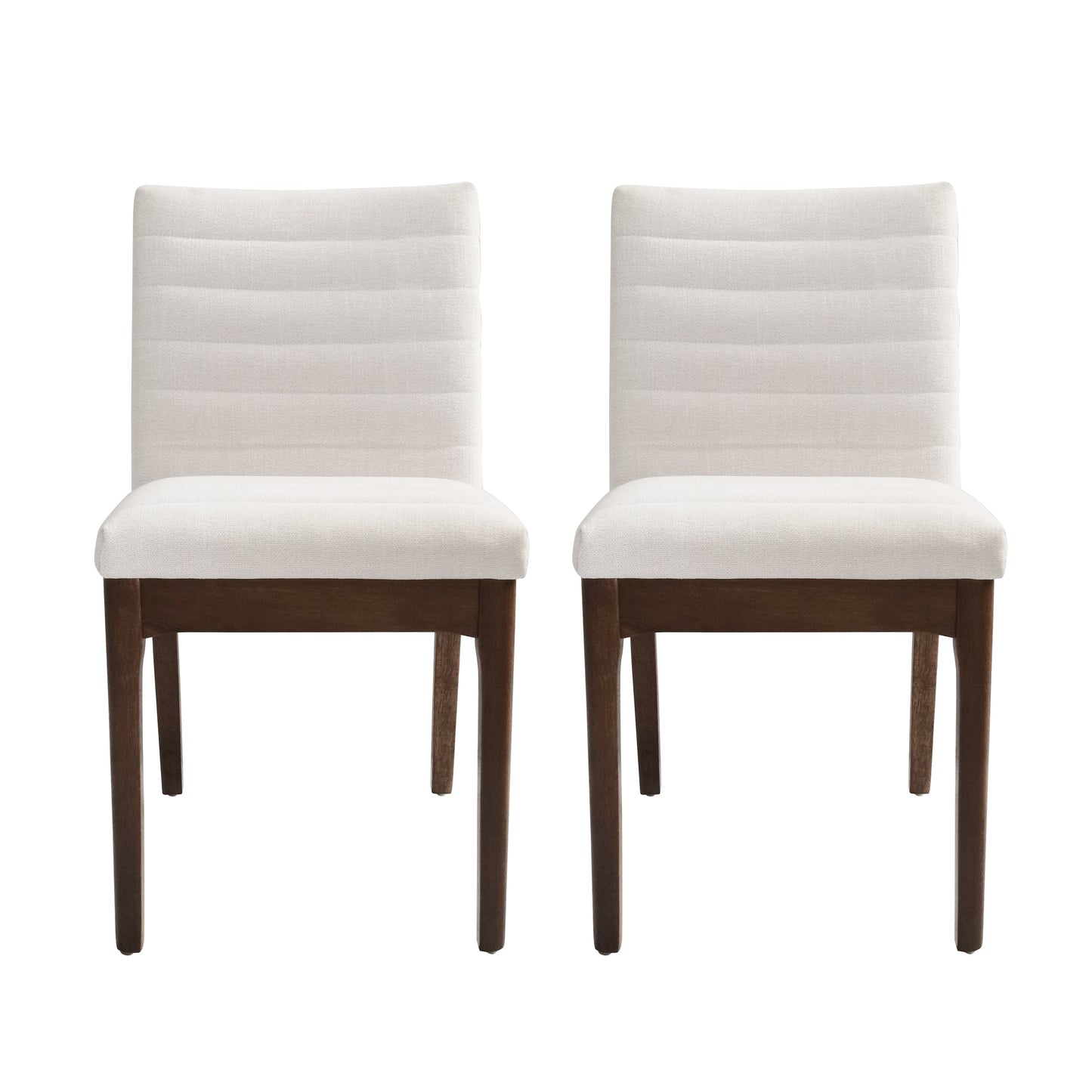Upholstered Dining Chairs With Rubber Legs (Set of 2),Light Beige image 2