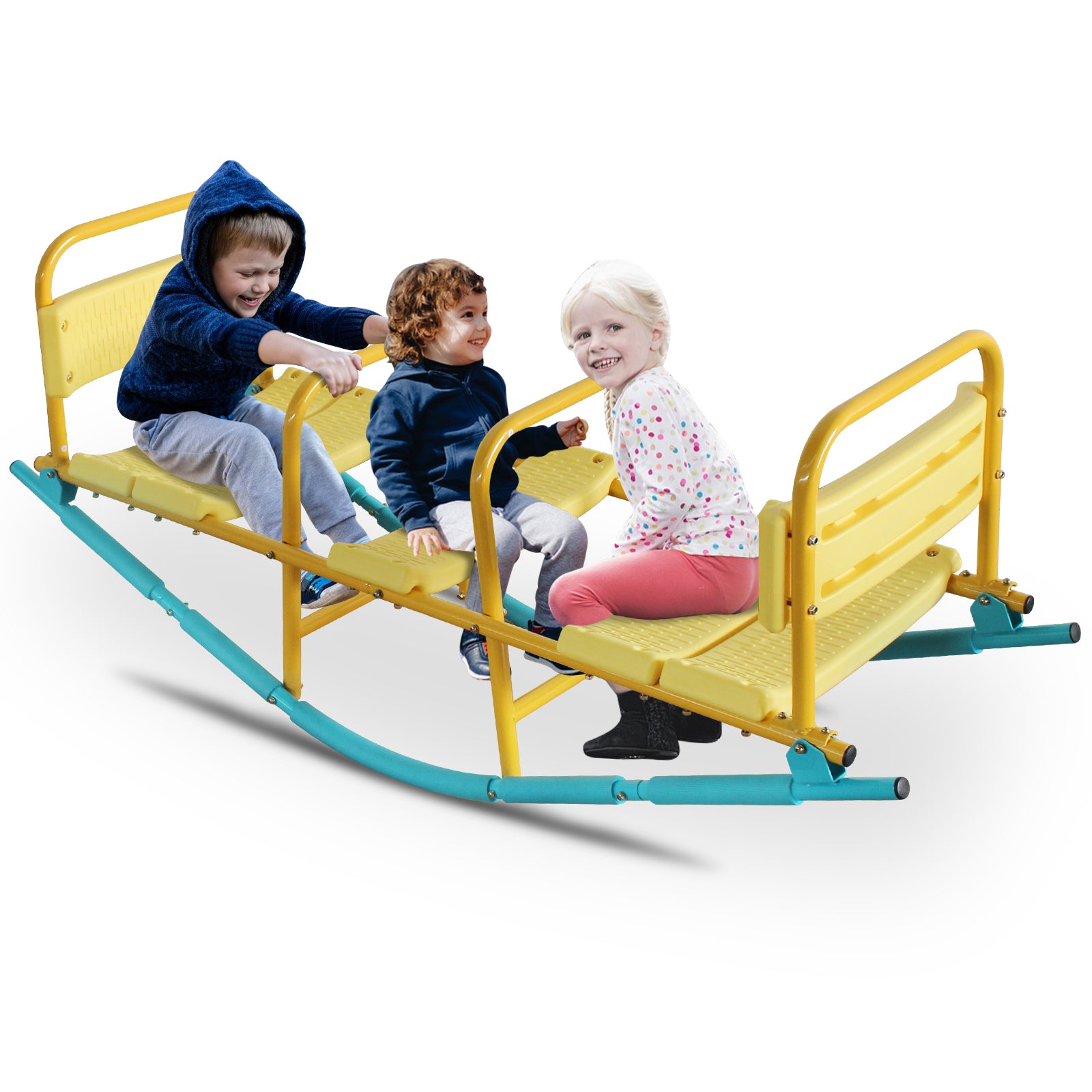 Kindergarten Children Outdoor Rocking Horse Outdoor Park Playground Equipment Double Or Triple Seesaw Swinging Fun image 1