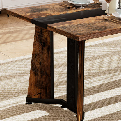 70.9"Rectangular Large Dining Table, Waterproof Large Desk for 8 People, Deluxe Family Dining Table with Adjustable Legs for Kitchen,Living Room,Office, Rustic Brown,70.9''W x 35.4''D x 30.3''H image 11