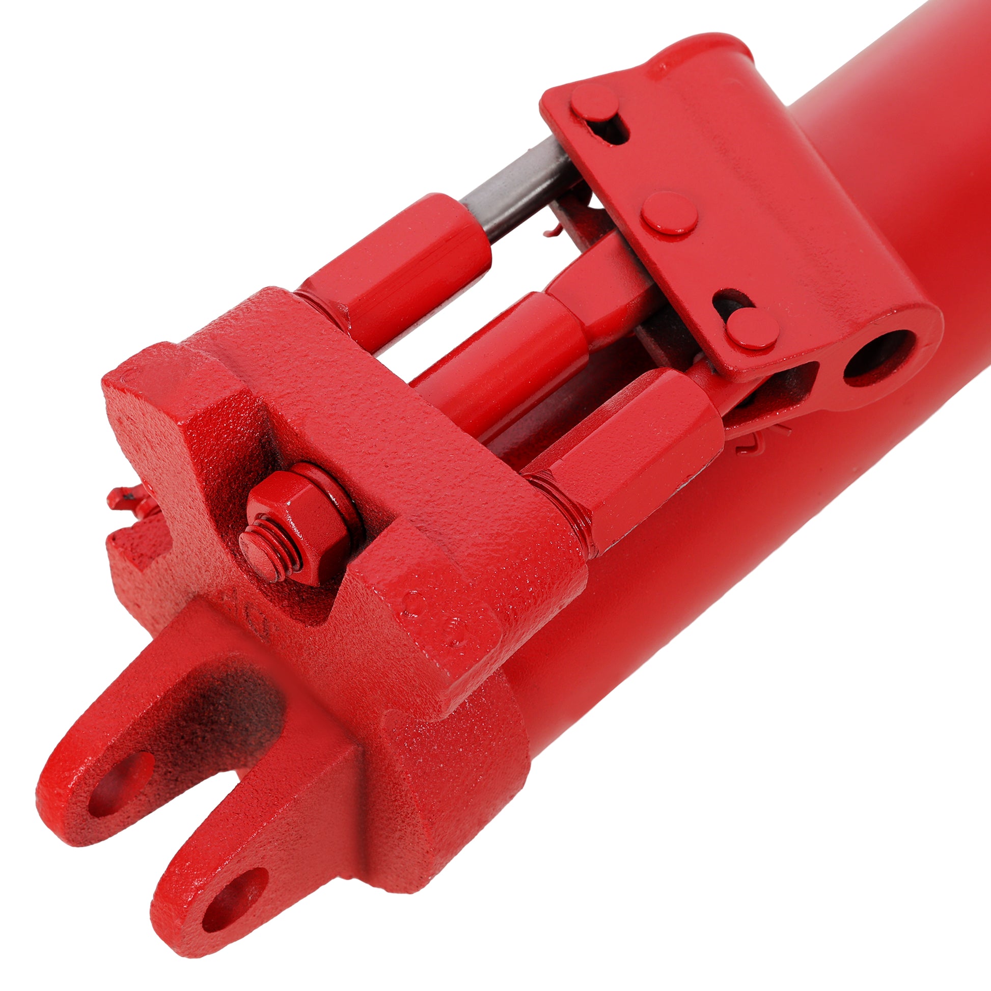 8 Ton Hydraulic Long Ram Jack - Dual Double Piston Pump, Clevis Base, Red - Heavy-Duty 16,000 lb Capacity for Engine Hoists, Shop Cranes & Garage Lifting image 5