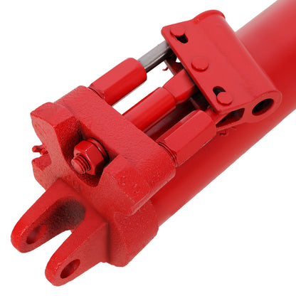 8 Ton Hydraulic Long Ram Jack - Dual Double Piston Pump, Clevis Base, Red - Heavy-Duty 16,000 lb Capacity for Engine Hoists, Shop Cranes & Garage Lifting image 5