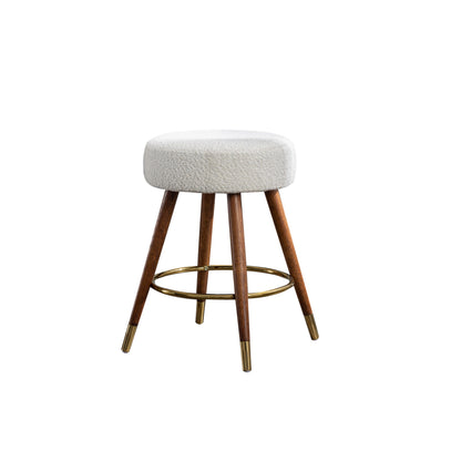 MoMo Boucle Upholstered Counter Height Stool, 360° Swivel image 10